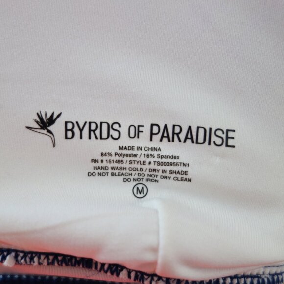 Birds of Paradise Tropical Blue Bikini Top (M) NWT! - Picture 8 of 8